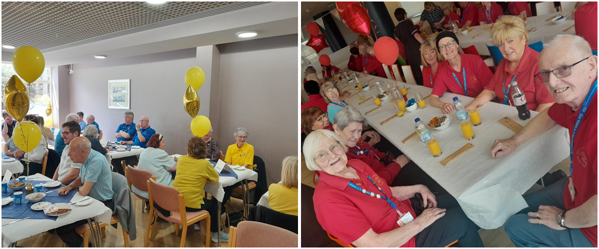 Montage of images from Volunteer's lunches